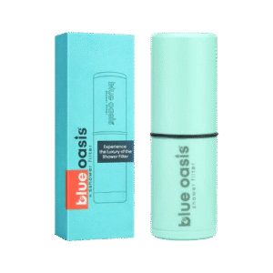 Blue Oasis shower filter replacement cartridge for chlorine and impurity removal in Dubai UAE